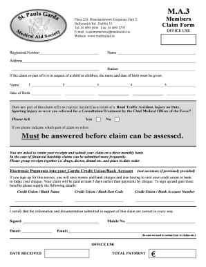 Garda Medical Aid  Form