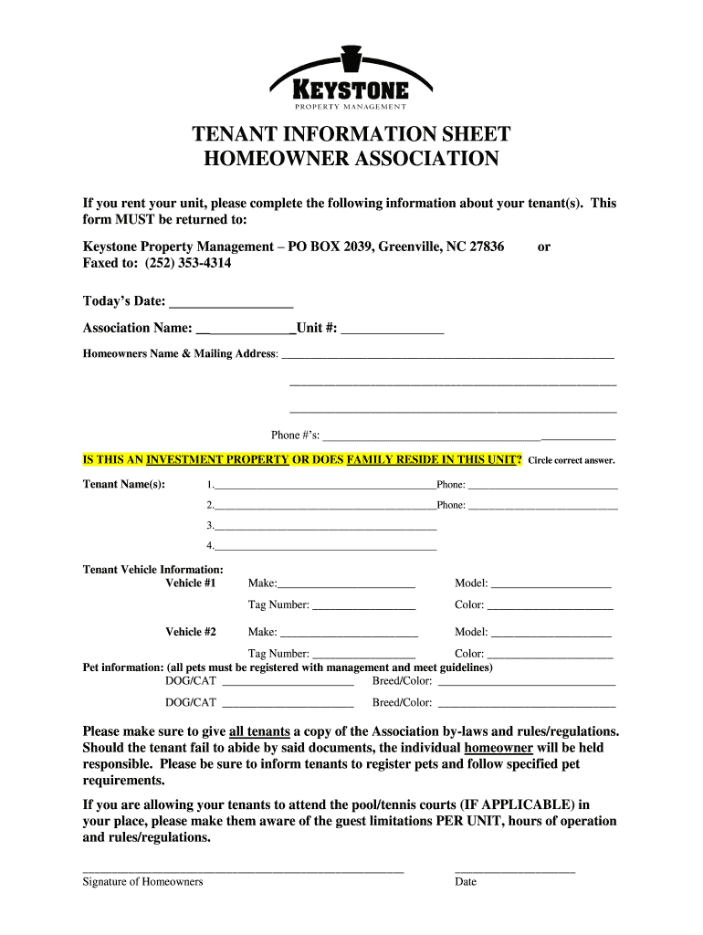 Keystone Management Greenville Nc Fill Out And Sign Printable PDF 