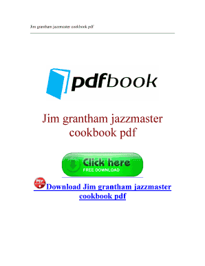 Jazzmaster Cookbook PDF  Form