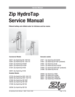 Zip Hydrotap Bc100 125 Service Manual  Form