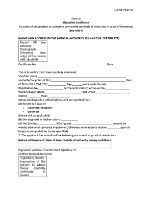 Form Iv Disability Certificate PDF