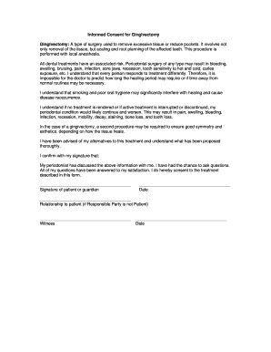 Gingivectomy Consent Form