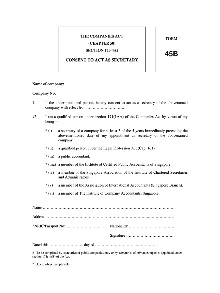 Form 45b