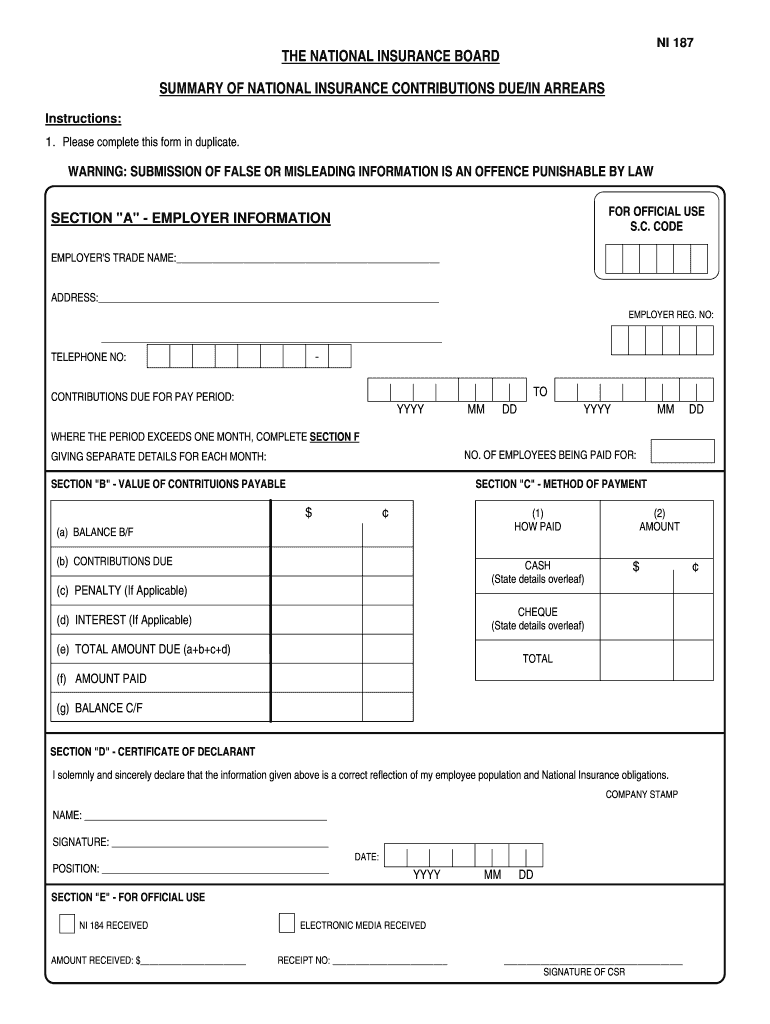 Ni187  Form