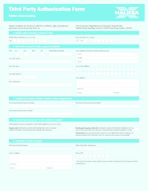 Halifax Third Party Mandate  Form