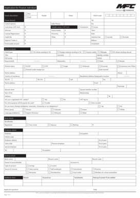 D Application Form MFC Bank