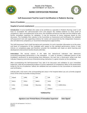 Doh Ncp Assessment Tool  Form