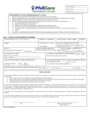 Philcare Reimbursement Form