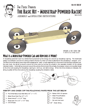 DOC Fizzix Presents the Basic Kit Mousetrap Powered Racer  Form