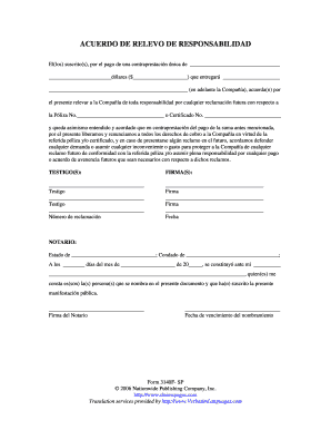 Relevo De Responsabilidad Estetica  Form