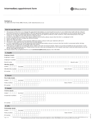 Discovery Broker Appointment Form