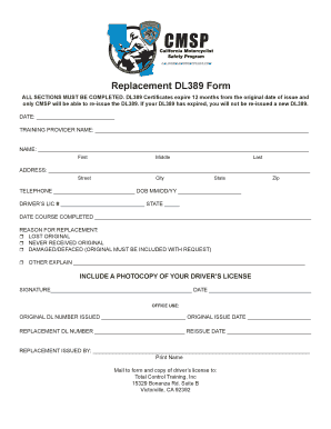  Dl 389 Form 2015-2024