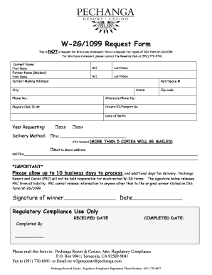 Pechanga Tax Statement  Form