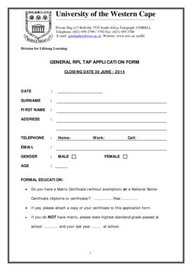 Uwc Affidavit Example  Form