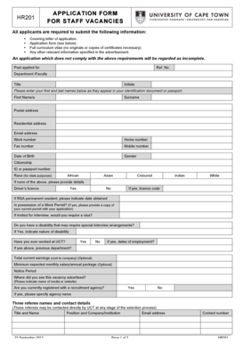 Hr201  Form