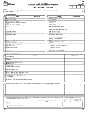 Lampiran Khusus 8a 6 Spt Tahunan Badan Excel  Form
