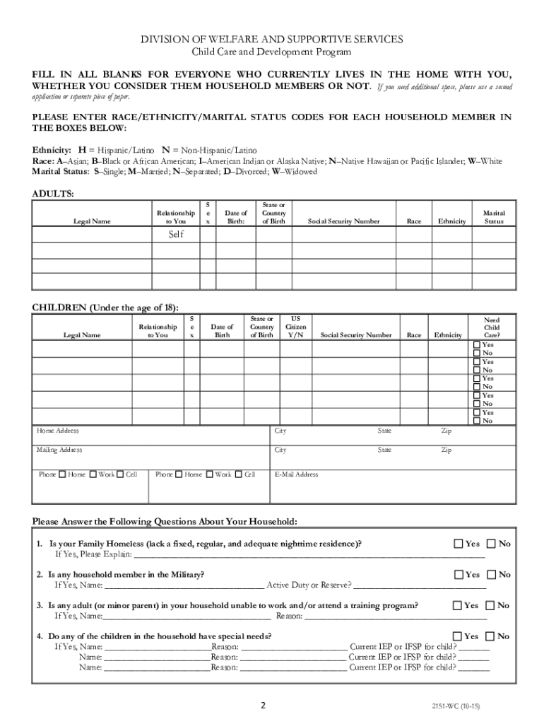 Urban League Application  Form