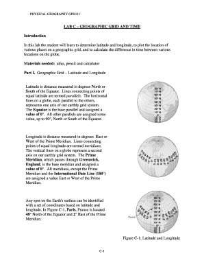 LAB C GEOGRAPHIC GRID and TIME Introduction N Web Gccaz  Form