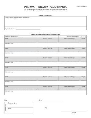 M12 Obrazec  Form