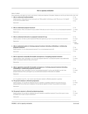 Aid to Capacity Evaluation  Form