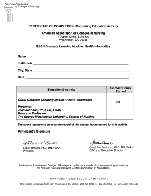 QSEN Graduate Learning Module Health Informatics Aacn Nche