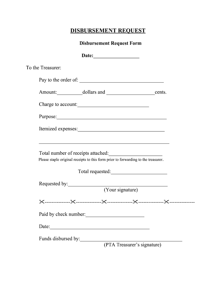 Disbursement Request Form