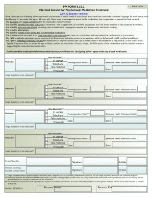 PM FORM 3151 Print Form Informed Consent for Narbha