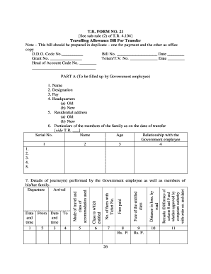 Tr Form 21 in Word Format