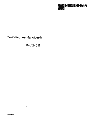 Technisches Handbuch TNC 246 B Contentheidenhainde  Form