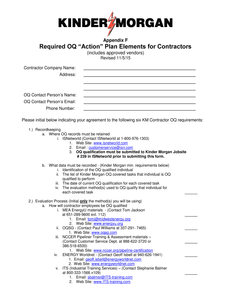  Kinder Morgan Oq 2015