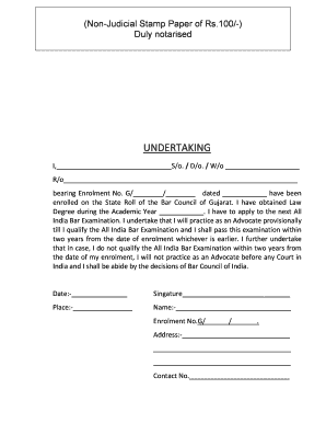 Bar Council Enrollment Affidavit Format