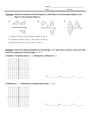 Glide Reflection Worksheet Kuta  Form