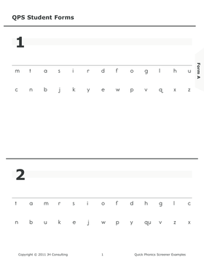 QPS Student Forms Read Naturally Inc