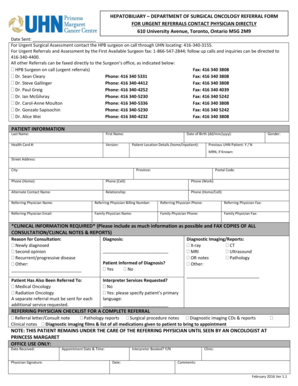 Select a Surgeon Toronto General Hospital  Form