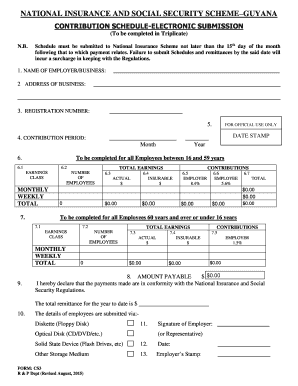 Nis Guyana Online  Form