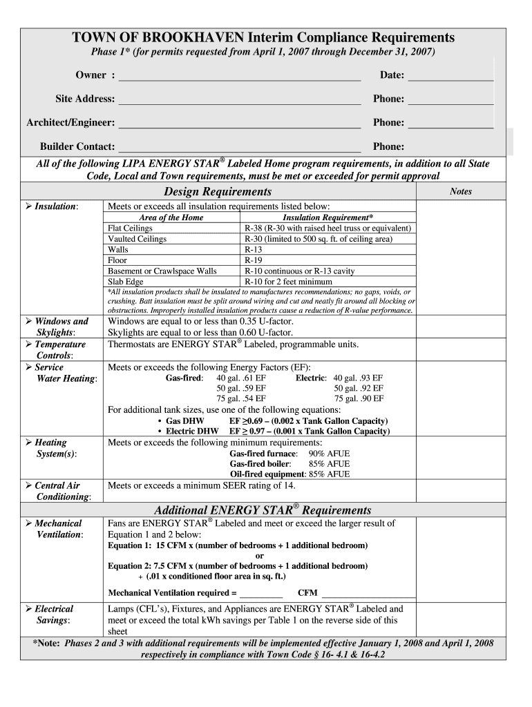 Energy Star Compliance 4 11 07 DOC  Brookhaven  Form