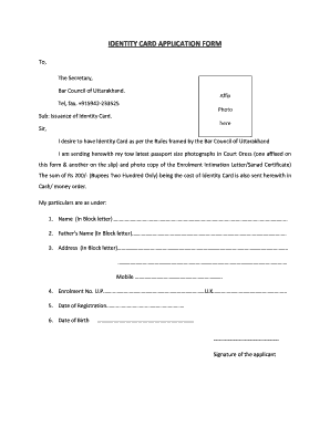 Bar Council of Uttarakhand Registration Form PDF