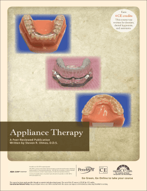 Appliance Therapy Once a Diagnosis is Made for a Patient Presenting with TM Pain or Disorders the Next Step Involves Orthotic Se  Form