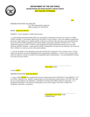 Air Force Verbal Counseling Mfr Example  Form