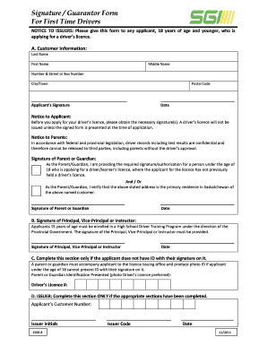 Guarantor Form for Driver in Nigeria