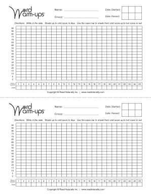 Word Warm Ups Graph Read Naturally Inc  Form