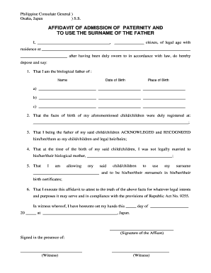 Private Handwritten Instrument Sample  Form