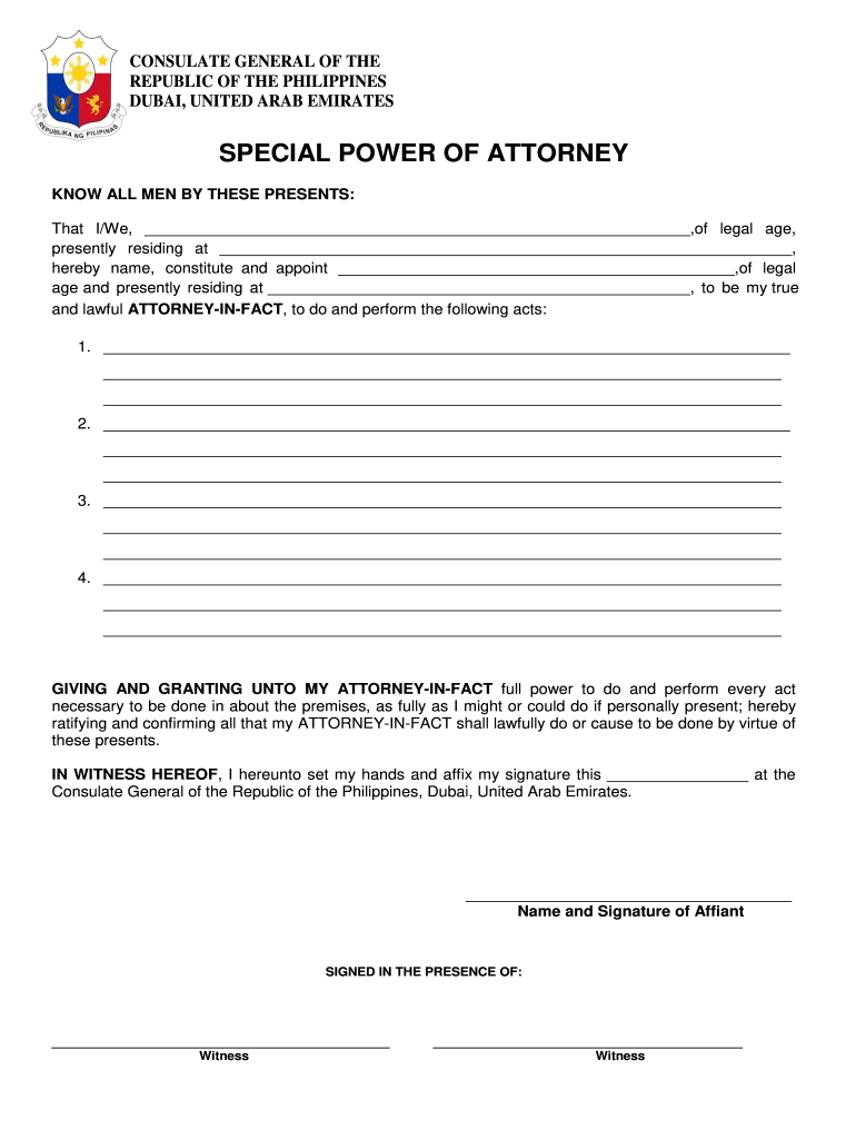 Online Power of Attorney Dubai  Form