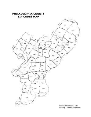 Pa Zip Codes Map  Form