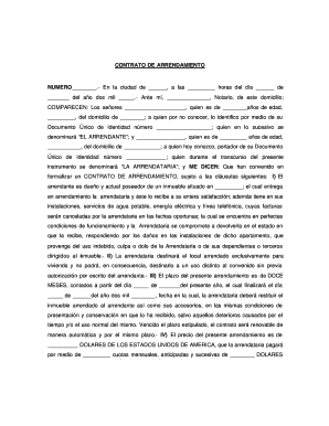 Contrato De Arrendamiento ERegulations El Salvador  Form