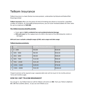 Telkom Insurance  Form