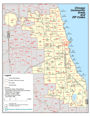 Chicago Zip Code Map  Form