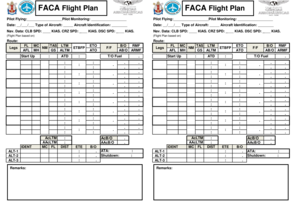 FACA Flight Plan FACA Flight Plan Pucrsbr Www3 Pucrs  Form