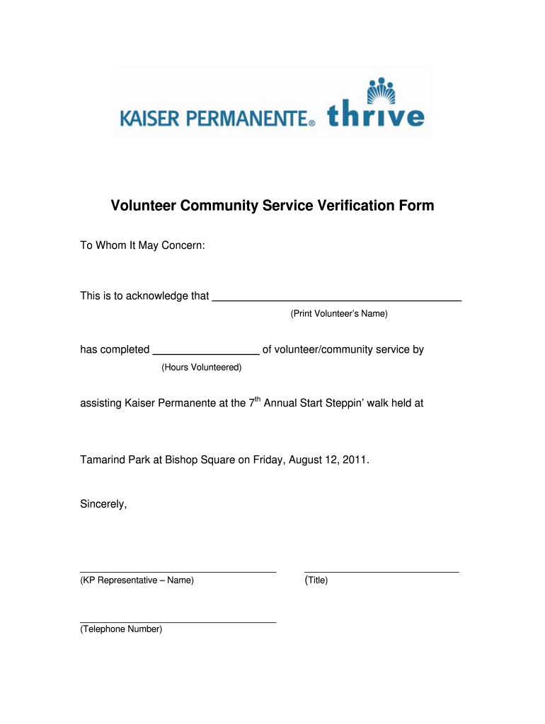 Community Service Verification Form 07 01 11 DOC