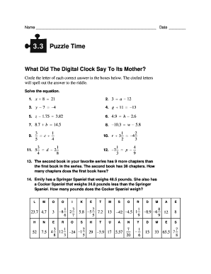 What Did the Digital Clock Say to Its Mother  Form